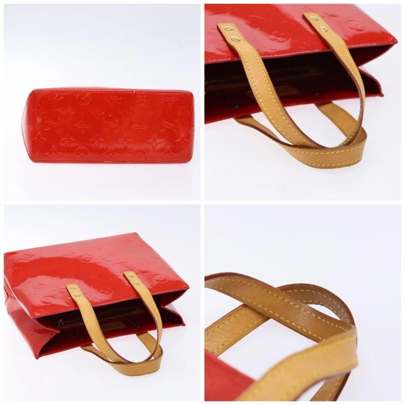 LOUIS VUITTON Monogram Vernis Reade PM Hand Bag Red Rouge M91088 LV Auth 141879 - Picture 16 of 16